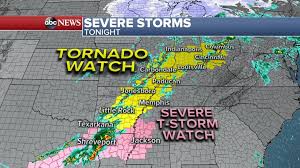 The tornado watch outlines an area where an organized threat of severe thunderstorms capable of producing tornadoes are expected generally during a during a tornado watch, it is important to think about where you will be during the lifetime of the watch. Tornado Watches In Arkansas Texas And Louisiana Video Abc News