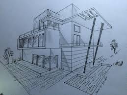 Architecture Modern House Design 2 Point Perspective View Perspective Drawing Architecture House Design Drawing Dream House Drawing