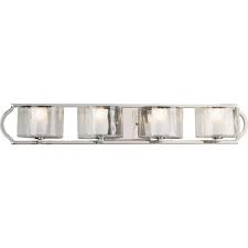 Progress Lighting Caress Collection 4 Light Polished Nickel Bathroom Vanity Light P3078 104wb The Home Depot