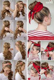 7 Manieres De Nouer Un Foulard Dans Les Cheveux Foulard Cheveux Coiffure Avec Foulard Nouer Foulard Cheveux