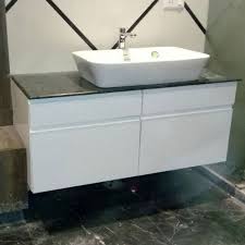 For a modern hamptons bathroom vanity style, the floating vanity is raised off the ground and creates the illusion of more space, working well in smaller size bathrooms, while maintaining elegance in a. Stainless Steel White Wall Mounted Bathroom Vanity Rs 30000 Piece Id 20813377291