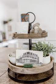 Mcclary tiered stand is made from solid wood. How To Decorate A 3 Tier Tray Photos Tiered Tray Decor Farmhouse Decor Trends Tiered Tray