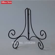 Wrought iron plant stand, plant holder for indoor and outdoor, 32 inches plant support garden & home decorative pots containers stand. 8 Tall Wrought Iron Easel Display Stands For Decorative Plate Pictures Cook Books Bowls Or Platters Two Colors For Selection Stand Notebook Stand Plateplate Jewellery Aliexpress