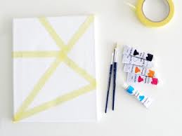 Découvrez sans plus tarder 29 projets simples à faire ! Diy 1 Une Toile Graphique Et Coloree A Faire Soi Meme Rose Flamingo