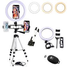 Dimmable Led Ring Light Photo Studio Camera Lighting For Youtube Video Annular Lamp Tripod Selfie Stick Makeup Bluetooth Photographic Lighting Aliexpress