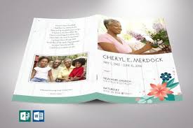 Spring Funeral Program Word Publisher Template 8 Pages Funeralprogram Brochure Floral Obitu Funeral Programs Publisher Templates Funeral Program Template