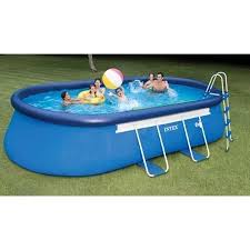 Intex 20 X 12 X 48 Oval Frame Easy Set Swimming Pool Walmart Com Easy Set Pools Swimming Pools Intex