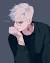 Anime Girl Silver Hair Red Eyes