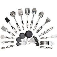 Product title cooking utensil set 6 piece, stainless steel kitchen tool set with stand,cooking utensils, slotted tuner, ladle, serving spoon, spatula. Polished Stainless Steel Kitchen Tools Rs 75 Piece A M Enterprises Id 22164835662