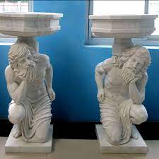 Discover our extensive online range, ready to buy today. Large White Marble Planter Pots With Man Statues A Pair For Home Garden Ornaments Tmp 05 Garden Statues Fountain Gazebo Planter For Sale