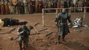 He was a sort of zombie version the mountain attempted to kill the hound the way he'd killed oberyn martell, by digging his fingers into the hound's eyes and crushing his skull. Gregor Clegane Game Of Thrones Wiki Fandom