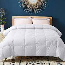 Difference between feather and down duvets. Amazon Com Whatsbedding 100 Cotton Down Comforter With Corner Tabs White Goose Duck Down And Feather Filling Medium Warmth All Season Duvet Insert Or Stand Alone Down Comforter Queen Size Home Kitchen