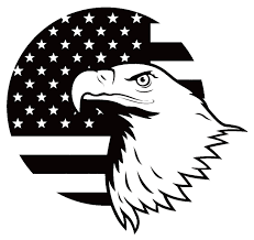 Black And White American Flag Eagle Decal American Flag American Eagle Vinyl Decal Sticker Art Design Murals For Modern Interior Or Exterior American Flag Images Art Design Flag Background