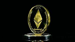 The concept of the future behind a crypto currency. Ethereum Coin On Black Background Rotate Stock Video Pond5