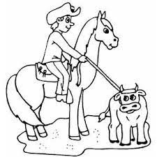 These coloring pages are an extension of olympic games activities and crafts. Calf Roping Coloring Page