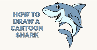 As every fish shark also has an almost cylindrical body. How To Draw A Cartoon Shark Easy Step By Step Drawing Guides