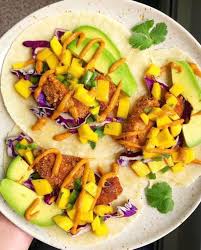 Add fish slices and top with mango salsa. Crispy Fish Tacos With Mango Salsa Figgin Delicious