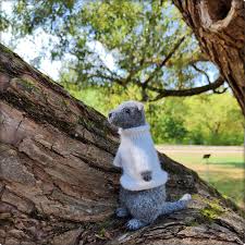 Knitted River Otter Toy in Pullover * Realistic Otter Gift * Exclusive  Animal Lover Gift