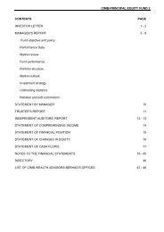 Unit trust fund is an investment instrument which investors share the profit and risk. Cimb Principal Equity Fund Contents Page S Investor