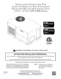 goodman mfg light commercial self contained packaged cooling