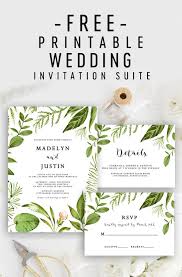 Free Editable Wedding Invitation Suite Invite Rsvp And Details Card Greenery Green Leaves Instant Download Printable Diy Template Free Printable Wedding Invitations Free Wedding Invitation Templates Free Wedding Printables