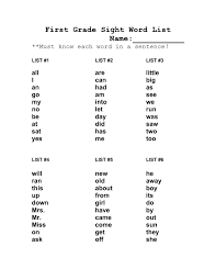 1st Grade Vocabulary Worksheets Math Worksheet For Kids In 2020 First Grade Sight Words Sight Word Worksheets Kindergarten Worksheets Sight Words