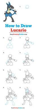 How To Draw Lucario Pokémon - Really Easy Drawing Tutorial | Drawing  Tutorial Easy, Easy Pokemon Drawings, Drawing Tutorial