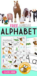 Is your child an animal fan? Free Animal Alphabet Printables For Kindergarten Free Printable Alphabet Chart Features A C Animal Alphabet Free Alphabet Printables Alphabet Chart Printable