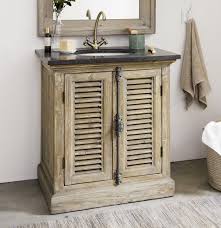 Mobile In Legno Riciclato E Marmo Per Lavandino L 80 Cm Maisons Du Monde Meuble Vasque Meuble De Salle De Bain Salle De Bain