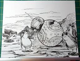 Porg Star Wars Episode Viii The Last Jedi Sci Fi Movie Star Wars Drawings Star Wars Art Drawings Star Wars Art