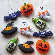 Halloween Ornaments Halloween Tree Decor Stuffed Bat Ghost Etsy Felt Halloween Halloween Ornaments Halloween Tree Decorations