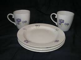 Floral clip art and templates martha stewart. 5 Mse Martha Stewart Everyday Dishes Plate Mug Lot Purple Violet Flower Pattern Ebay