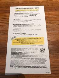 You can't go to cpk and not order pizza. Gluten Free Menu Photo From California Pizza Kitchen