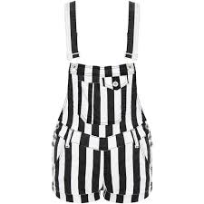 Black And White Striped Overalls Shorts Pinterest Fashion Edgy Outfits Black And White Romper
