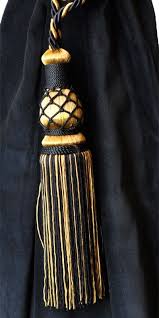 Black And Gold Tie Www Lushescurtains Com Gold Curtains Black And Gold Curtains Black Gold Jewelry