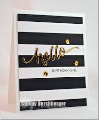 Black And Gold Card Stamp Happy Greeting Cards Handmade Baby Cards Cards Handmade