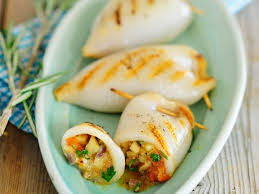 Gefullte Gegrillte Tintenfischtuben Rezept Tintenfischtuben Fisch Zubereiten Rezepte