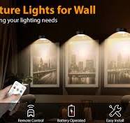 Amazon.com: Paquete de 3 lámparas para pared, funcionan con ...