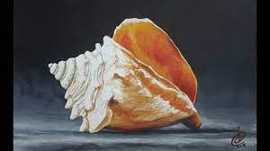 Maybe you would like to learn more about one of these? How To Paint A Conch Shell Tutorial Acrylic Painting On Canvas Still Life Speedpainting Youtube