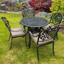 A comfy outdoor chair makes a big difference to relaxation levels, and with a couple of flexible garden chairs you can choose a complete set of patio tables and chairs for a complete look. Patio Dining Sets Patio Dining Furniture The Home Depot
