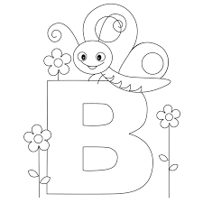 B Letter Images For Kids Kindergarten Coloring Pages Butterfly Coloring Page Coloring Letters