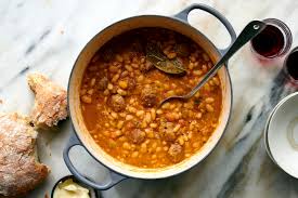 Toppings/filings include nachos, cajun cole slaw, and spicy beaked beans. Herbed White Bean And Sausage Stew Recipe Nyt Cooking