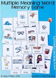 Multiple Meaning Word Cards As A Memory Game Multiple Meaning Words Same Word Different Meaning Word Meaning Activities