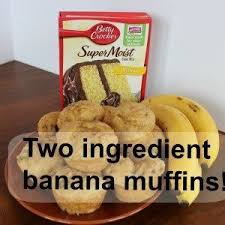 Easy Two Ingredient Banana Muffins Recipe Banana Recipes Ingredients Recipes Food