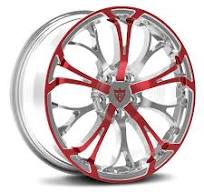 CUSTOM 1-PIECE FULLY FORGE RED WHEELS: RV-MR09