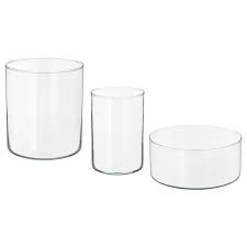 Cylinder Vase Schale 3er Set Klarglas Ikea Deutschland Zylinder Vase Vase Schale