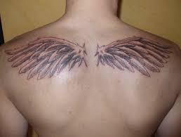 Angel Wings Tattoo On Back For Man