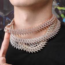 Check out our hip hop gold chain selection for the very best in unique or custom, handmade pieces from our chains shops. 20mm Spike Necklace Barbwire Cuban Link Chain Diamond Mens Hip Hop Rap Gold Diamond Shop