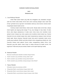 Berdasarkan hadits di atas sekurangnya terdapat beberapa pelajaran penting: Makalah Hadist Tentang Shalat