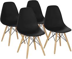 Amazon Com Black Mid Century Modern Dining Chair Midcentury Modern Dining Chairs Wood Dining Chairs Dining Chairs